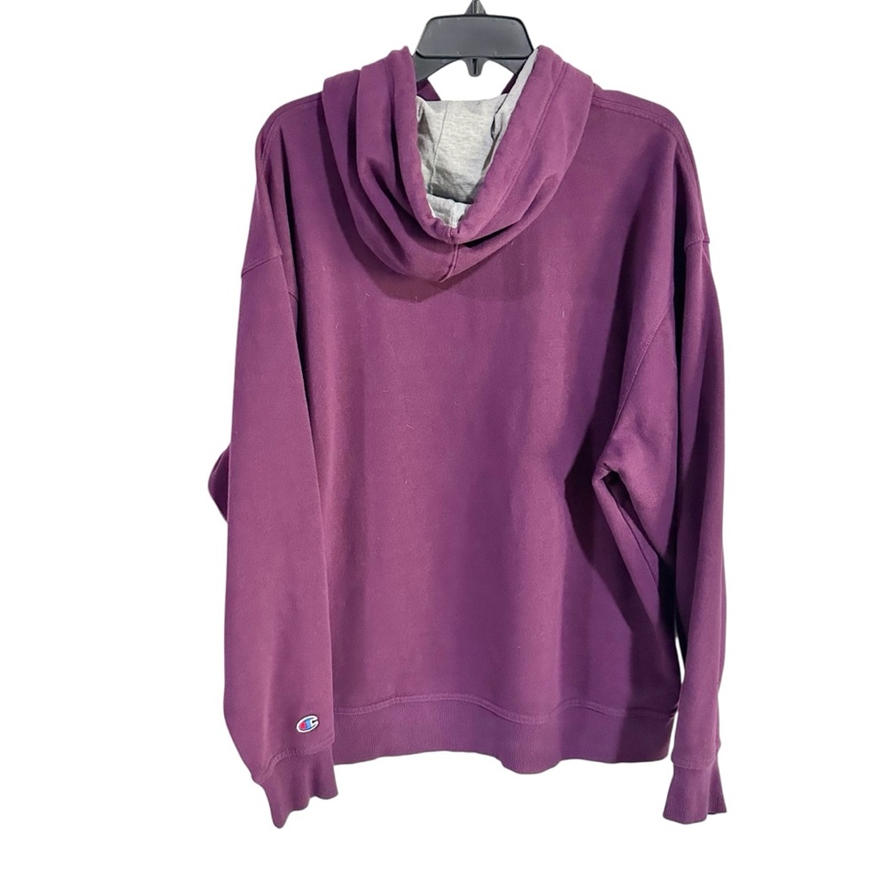 Champion Men's Logo Pullover Hoodie in Burgundy Size XL - Picture 4 of 6
